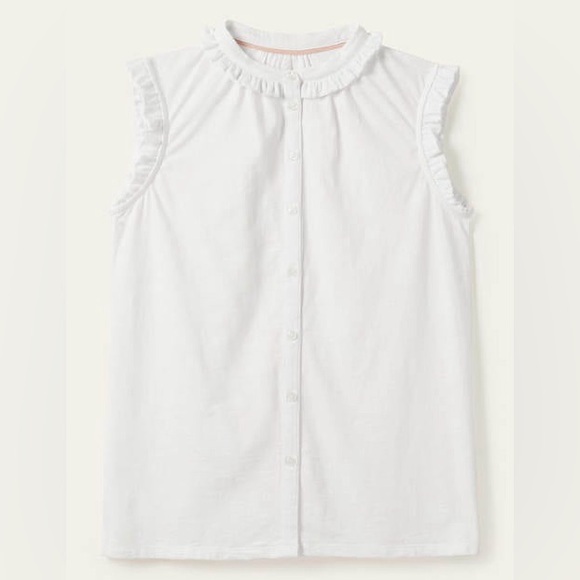 Boden Daphne Frilly Sleeveless Top - Picture 4 of 9